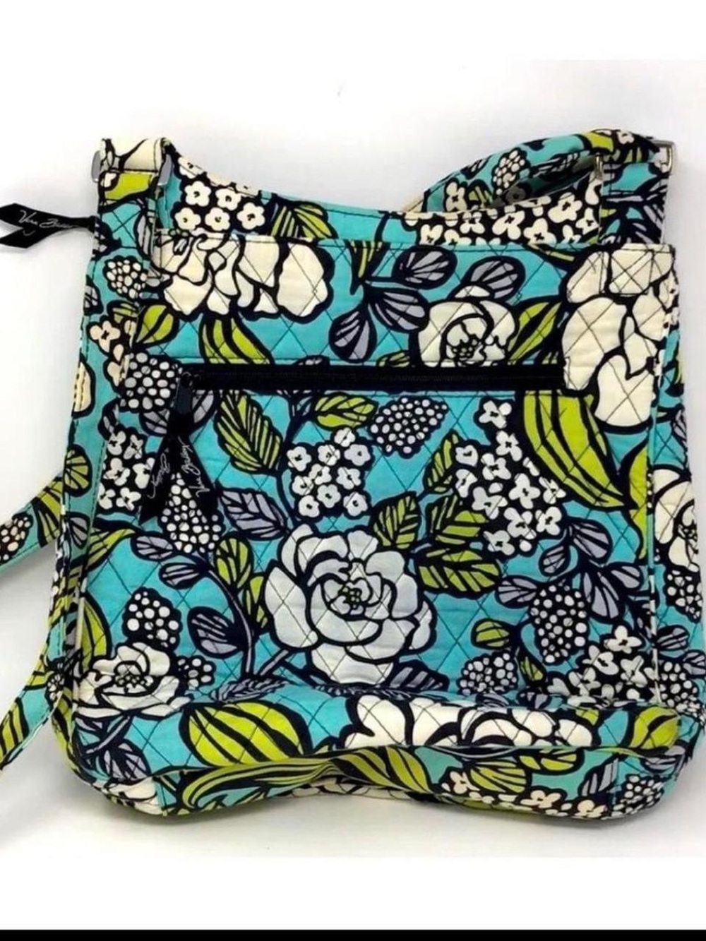 Vera Bradley Turquoise Floral Quilted Crossbody Bag